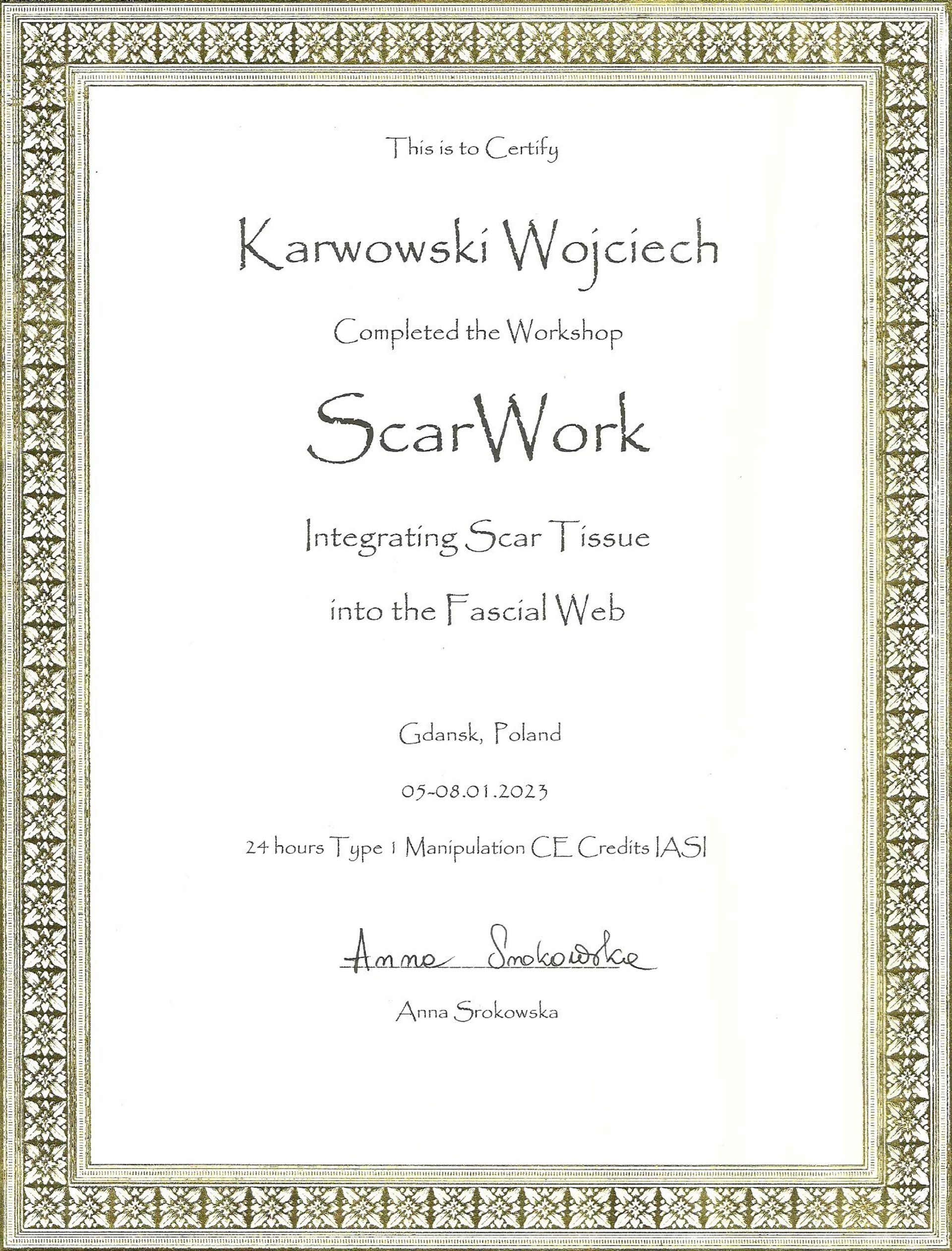 Certyfikat ScarWork